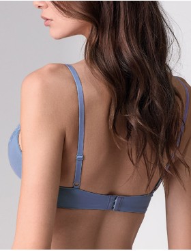 Комплект Lormar SATEN пуш-ап+слипы Sat52059 zucchero, Цвет: zucchero (синий), Размеры: 70C, изображение 4