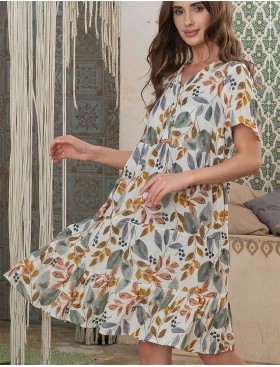 Платье-туника их хлопкового муслина Mia-Amore ANAIS 5430, Цвет: мультицвет, Размеры: 2XL/3XL, изображение 3