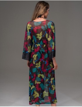 Длинный пляжный халат Mia-Amore CALIPSO 2273, Цвет: черный, Размеры: 2XL/3XL, изображение 2