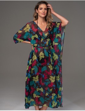 Туника из принтованной сетки Mia-Amore CALIPSO 2274, Цвет: черный, Размеры: 2XL/3XL