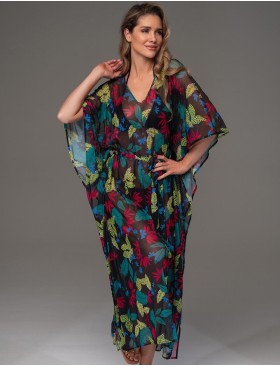 Туника из принтованной сетки Mia-Amore CALIPSO 2274, Цвет: черный, Размеры: 2XL/3XL, изображение 3