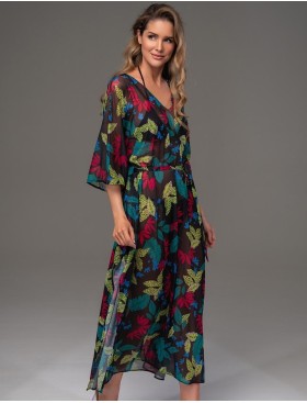 Туника из принтованной сетки Mia-Amore CALIPSO 2274, Цвет: черный, Размеры: 2XL/3XL, изображение 4