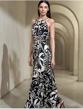 Длинный сарафан из шёлка с вискозой Mia-Amore MALENA 4141, Цвет: черный, Размеры: M, изображение 3