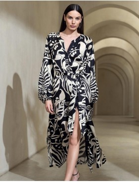 Платье-рубашка Mia-Amore MALENA 4149, Цвет: черный, Размеры: 3XL, изображение 3