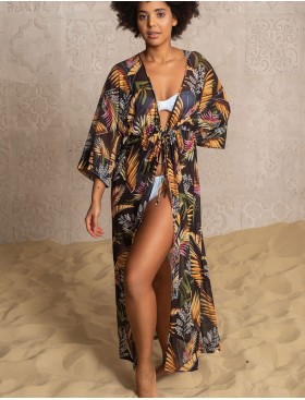 Распашная длинная туника Mia-Amore NUBIA 2225, Цвет: черный, Размеры: 2XL/3XL