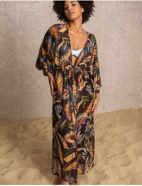 Распашная длинная туника Mia-Amore NUBIA 2225, Цвет: черный, Размеры: 2XL/3XL, изображение 3