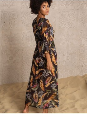 Распашная длинная туника Mia-Amore NUBIA 2225, Цвет: черный, Размеры: 2XL/3XL, изображение 2