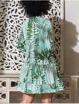 Хлопковая туника с оборкой Mia-Amore SICILIA 5210, Цвет: малахит, Размеры: S, изображение 2