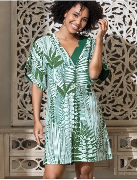 Хлопковая туника с коротким рукавом Mia-Amore SICILIA 5211, Цвет: малахит, Размеры: L/XL