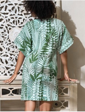 Хлопковая туника с коротким рукавом Mia-Amore SICILIA 5211, Цвет: малахит, Размеры: L/XL, изображение 2