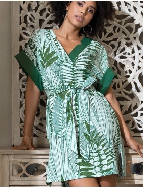 Хлопковая туника с коротким рукавом Mia-Amore SICILIA 5211, Цвет: малахит, Размеры: L/XL, изображение 3