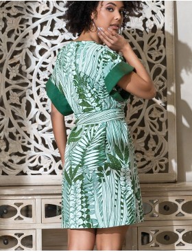 Хлопковая туника с коротким рукавом Mia-Amore SICILIA 5211, Цвет: малахит, Размеры: L/XL, изображение 4