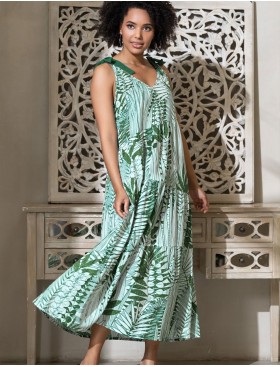 Длинный многоярусный сарафан Mia-Amore SICILIA 5218, Цвет: малахит, Размеры: 3XL, изображение 3