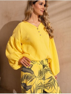 Хлопковый костюм Mia-Amore TENERIFE 5226 желтый, Цвет: желтый, Размеры: L, изображение 3