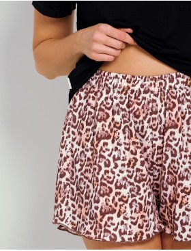 Пижама женская с шортами Taro 3319/3360 ESTI, Цвет: черный/леопард, Размеры: S, изображение 3