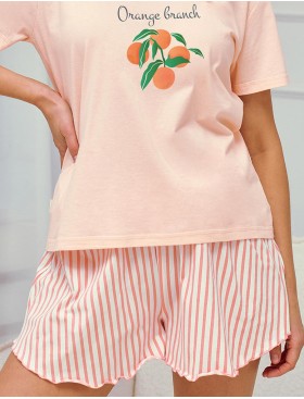 Женская хлопковая пижама Taro 3322 DARCIE, Цвет: персиковый, Размеры: M, изображение 3