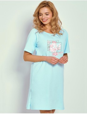 Сорочка с короткими рукавами Taro 3327/3364/3365 ISLA лазурный, Цвет: лазурный, Размеры: 4XL