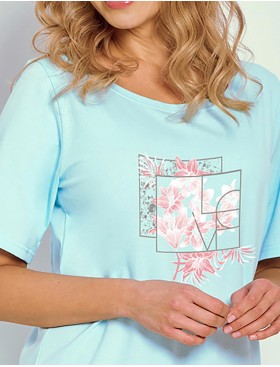 Сорочка с короткими рукавами Taro 3327/3364/3365 ISLA лазурный, Цвет: лазурный, Размеры: 4XL, изображение 3