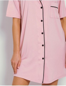 Сорочка-рубашка из вискозы Taro 3357 FREYA, Цвет: розовый, Размеры: S, изображение 3