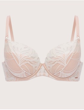 Бюстгальтер с вкладышами пуш-ап Alles CREME BRULEE P-UP, Цвет: бежевый, Размеры: 70F, изображение 7