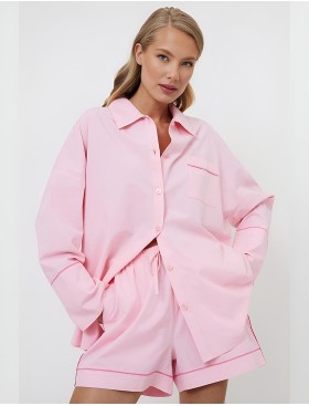 Пижама женская с шортами Aruelle PENELOPE SET, Цвет: розовый, Размеры: S, изображение 2