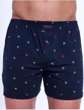 Свободные трусы шорты Cornette 002/008-19 COMFORT темно-синий/красный, Цвет: темно-синий/красный, Размеры: 2XL