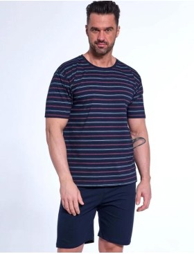 Пижама мужская с шортами Cornette 338 темно-синий/красный, Цвет: темно-синий/красный, Размеры: M