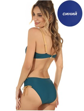 Пляжный купальник мякая + слип Lilly FL140 синий, Цвет: синий, Размеры: 75C, изображение 2