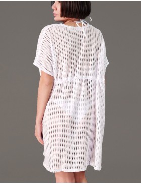 Ажурная туника для пляжа Mia-Amore SEYCHELLES 5384 белый, Цвет: белый, Размеры: S/M, изображение 4