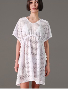 Ажурная туника для пляжа Mia-Amore SEYCHELLES 5384 белый, Цвет: белый, Размеры: S/M, изображение 3