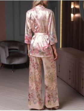 Шёлковая пижама Mia-Amore ADAGIO 4536, Цвет: жемчужный, Размеры: 2XL, изображение 2