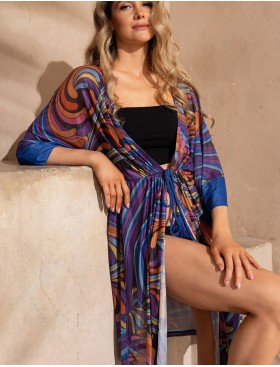 Короткий пляжный халат Mia-Amore COSTA RICA 2293, Цвет: мультицвет, Размеры: L/XL, изображение 2