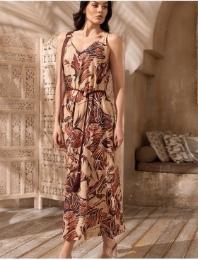 Длинный сарафан из хлопка и льна Mia-Amore EPHIOPIA 5457, Цвет: мультицвет, Размеры: 4XL