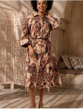 Рубашка-халат из хлопка со льном Mia-Amore EPHIOPIA 5458, Цвет: мультицвет, Размеры: M, изображение 3