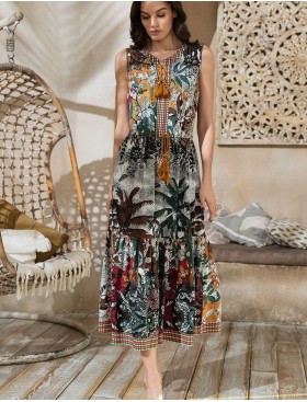 Длинный сарафан Mia-Amore PALMETTA (Palmira) 5348, Цвет: мультиколор, Размеры: S, изображение 4