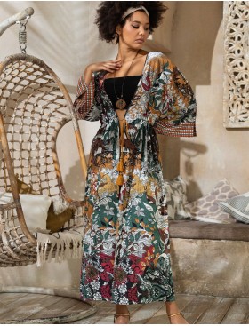 Длинный пляжный халат Mia-Amore PALMETTA (Palmira) 5349, Цвет: мультиколор, Размеры: S/M, изображение 3