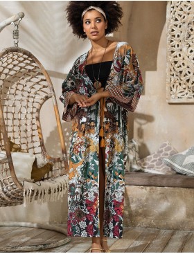 Длинный пляжный халат Mia-Amore PALMETTA (Palmira) 5349, Цвет: мультиколор, Размеры: S/M, изображение 4