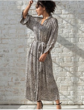 Натуральный запашной халат Mia-Amore RUNA 3999, Цвет: мультколор, Размеры: 2XL/3XL, изображение 4