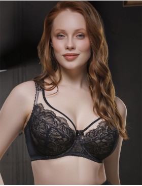 Бюстгальтер с мягкими чашками Mioocchi SILVA 8308 nero, Цвет: nero (черный), Размеры: 90F, изображение 4