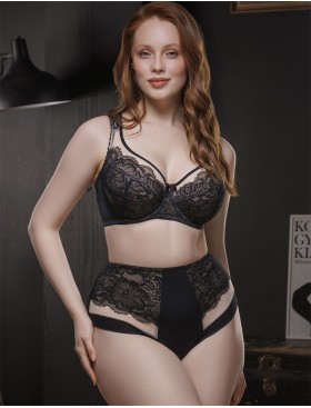 Бюстгальтер с мягкими чашками Mioocchi SILVA 8308 nero, Цвет: nero (черный), Размеры: 90F, изображение 5