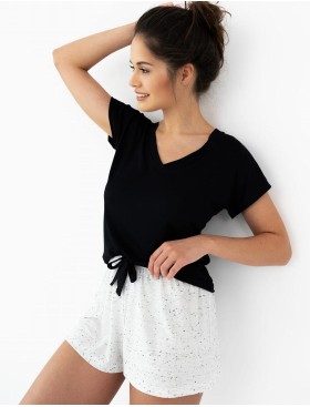 Пижама из футболки и шорт Sensis CORA, Цвет: черный, Размеры: L