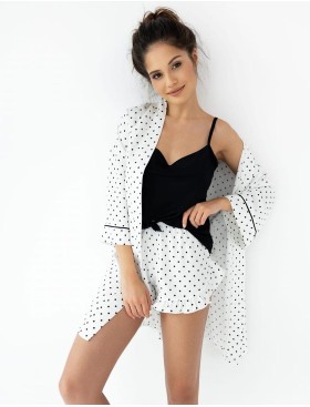 Короткий халат с запахом Sensis ELIF, Цвет: белый, Размеры: L/XL, изображение 3