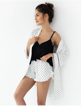 Пижама из топа и шорт Sensis ELIF, Цвет: черный, Размеры: L, изображение 3