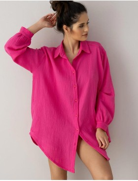 Яркая рубашка из муслина Sensis MAGENTA, Цвет: малиновый, Размеры: S/M
