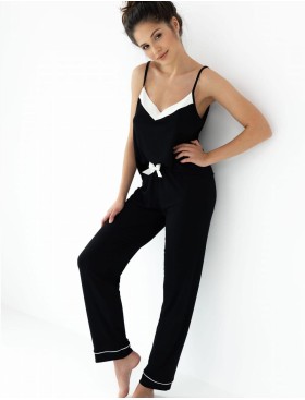 Пижама с брюками из вискозы Sensis NIKITA, Цвет: черный, Размеры: L, изображение 2