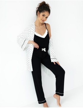 Пижама с брюками из вискозы Sensis NIKITA, Цвет: черный, Размеры: L, изображение 3