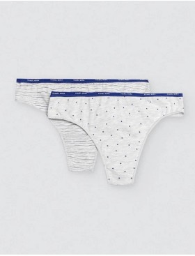 Трусы стринги 2 шт. в упаковке Ysabel Mora 19068 светло-серый, Цвет: светло-серый, Размеры: S, изображение 5