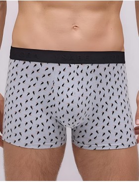 Набор трусов боксеров Ysabel Mora 20392 (2 шт) светло-серый + черный, Цвет: светло-серый + черны, Размеры: L