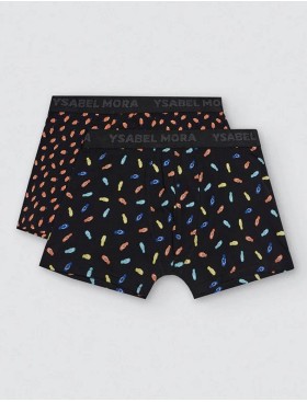 Набор трусов боксеров Ysabel Mora 20394 (2 шт) черный + черный, Цвет: черный, Размеры: 2XL, изображение 3