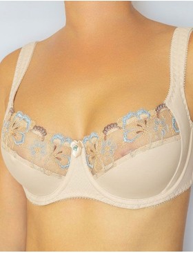 Мягкий бюстгальтер с подкроем Albina L EMMA 7090 пион с голубым, Цвет: пион с голубым, Размеры: 90B